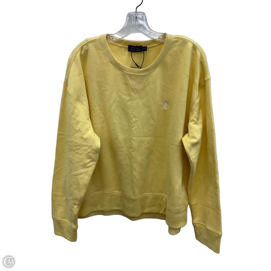 Athletic Top Long Sleeve Crewneck By Polo Ralph Lauren In Yellow, Size: Xl
