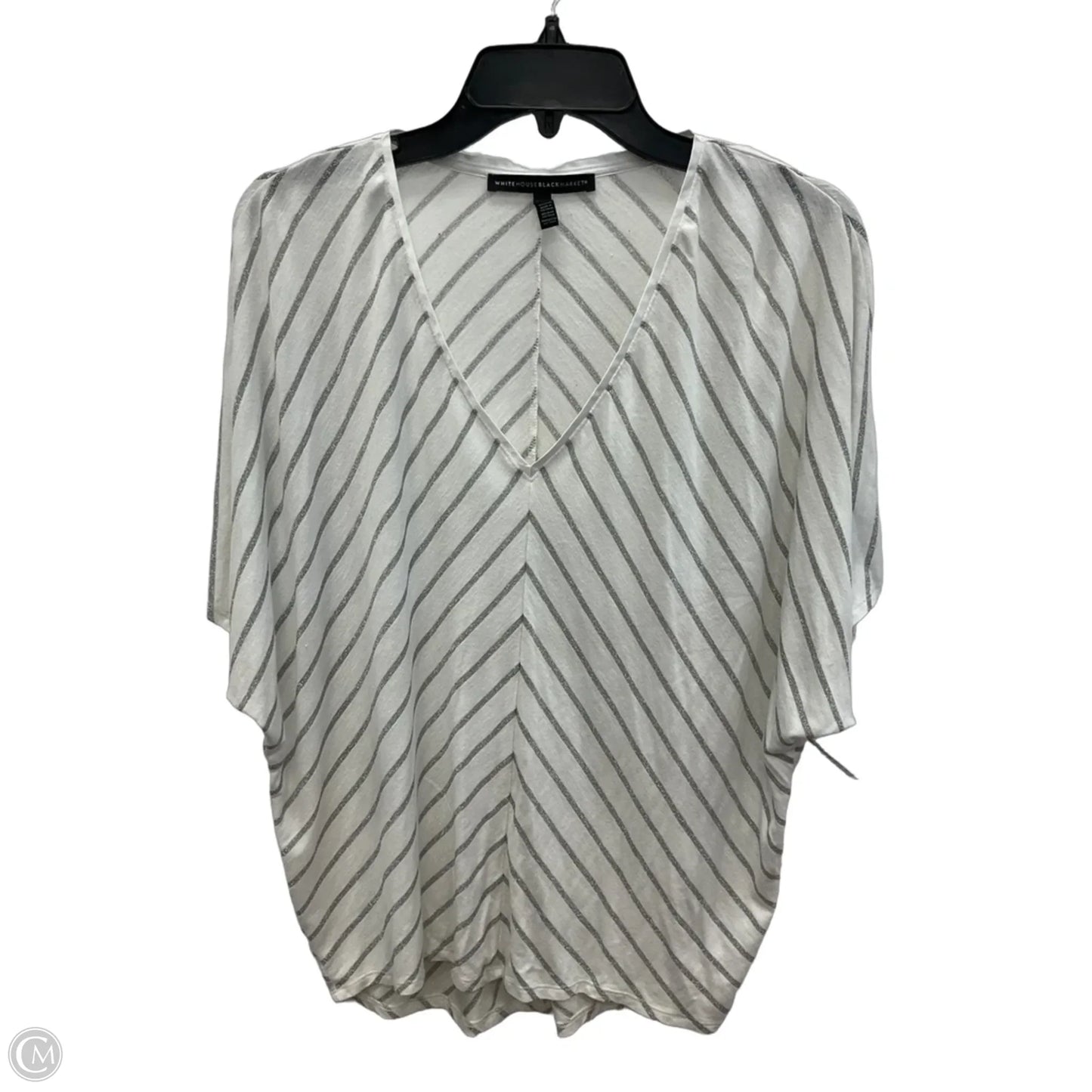 Top Short Sleeve By White House Black Market In White, Size: M