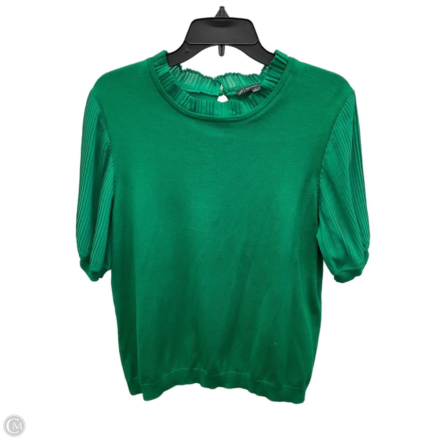 Top Short Sleeve By Adrianna Papell In Green, Size: L