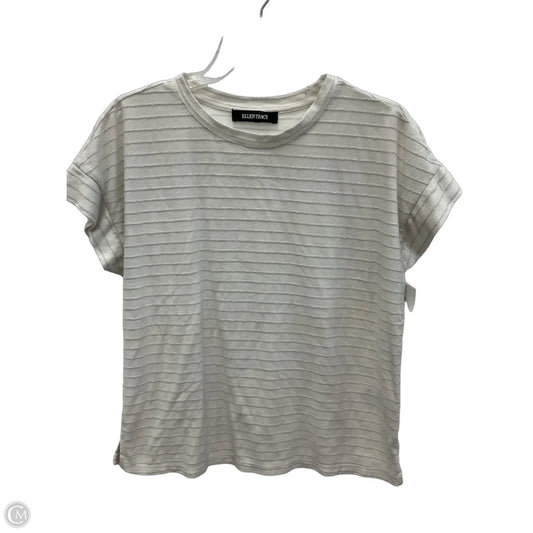 Top Short Sleeve By Ellen Tracy In White, Size: L