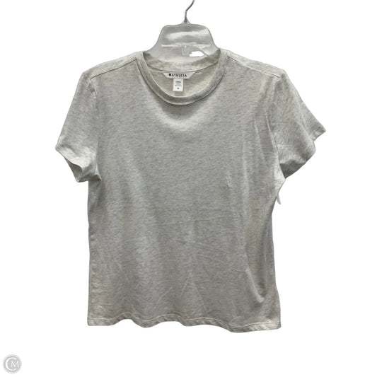 Top Short Sleeve By Athleta In Grey, Size: M