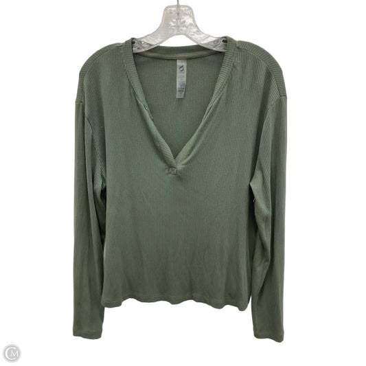 Athletic Top Long Sleeve Crewneck By Lou And Grey In Green, Size: L