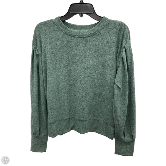 Athletic Top Long Sleeve Crewneck By Cmb In Green, Size: M