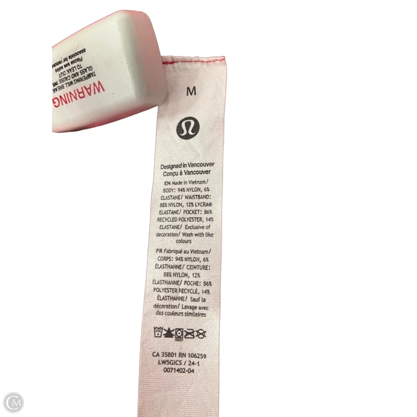 Athletic Pants By Lululemon In Pink, Size: M