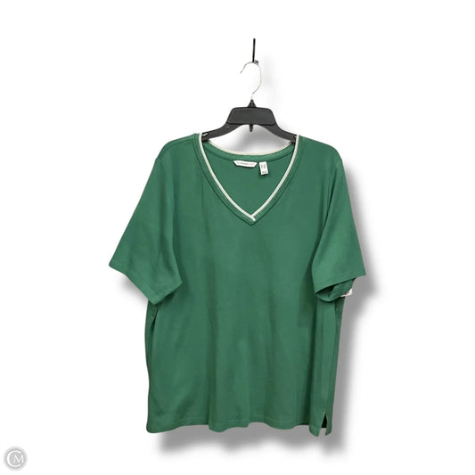 Top Short Sleeve By Isaac Mizrahi In Green, Size: 2x
