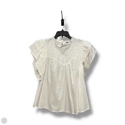 Top Short Sleeve By A New Day In White, Size: M
