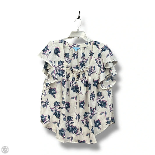 Top Short Sleeve By Draper James In Floral Print, Size: Xxl