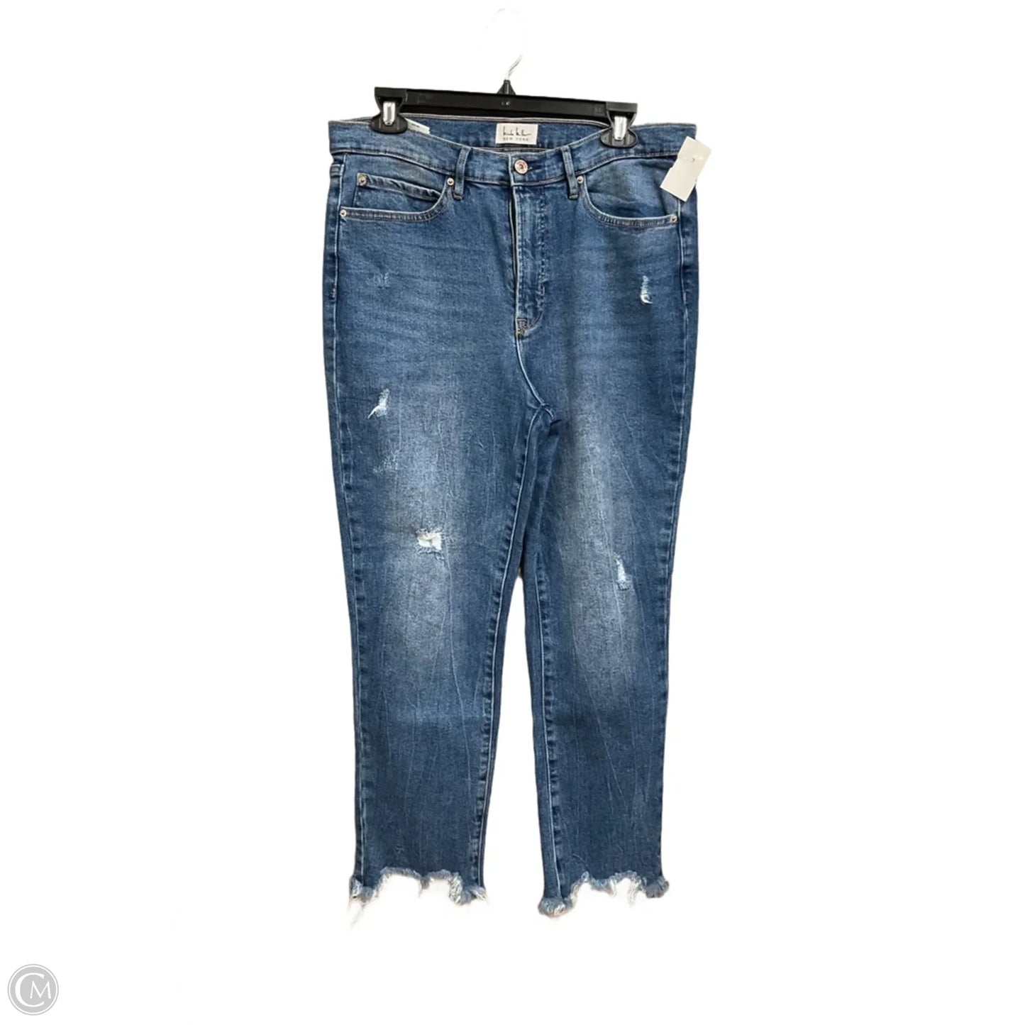 Jeans Straight By Nicole By Nicole Miller In Blue Denim, Size: 10