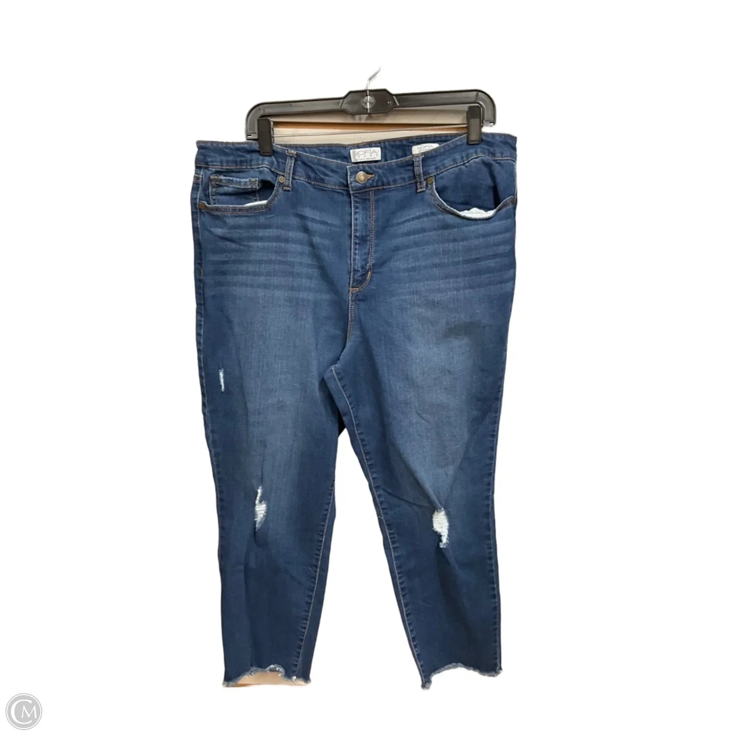 Jeans Skinny By Sofia By Sofia Vergara In Blue Denim, Size: 20