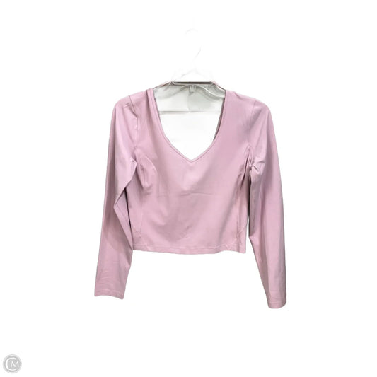 Athletic Top Long Sleeve Crewneck By Lululemon In Pink, Size: M
