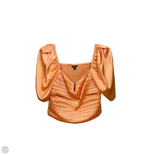 Top Short Sleeve By Express In Peach, Size: M