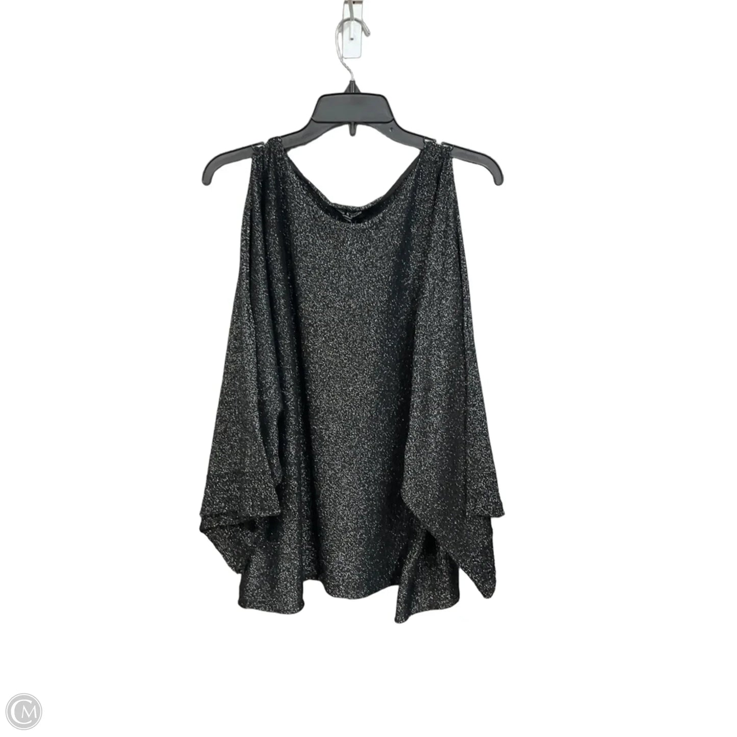 Top 3/4 Sleeve By Cable And Gauge In Black & Grey, Size: 3x