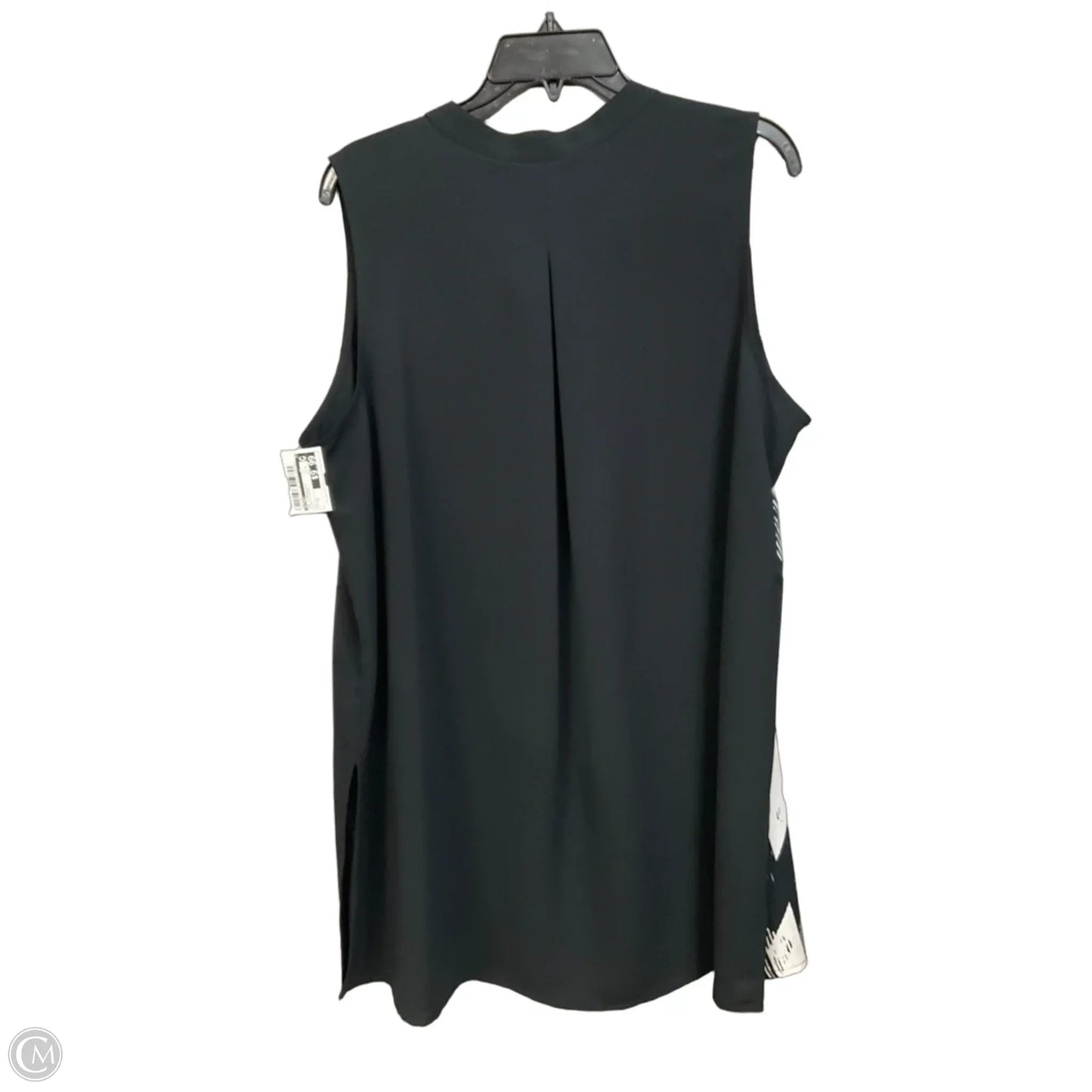 Top Sleeveless By Alfani In Black & White, Size: 1x