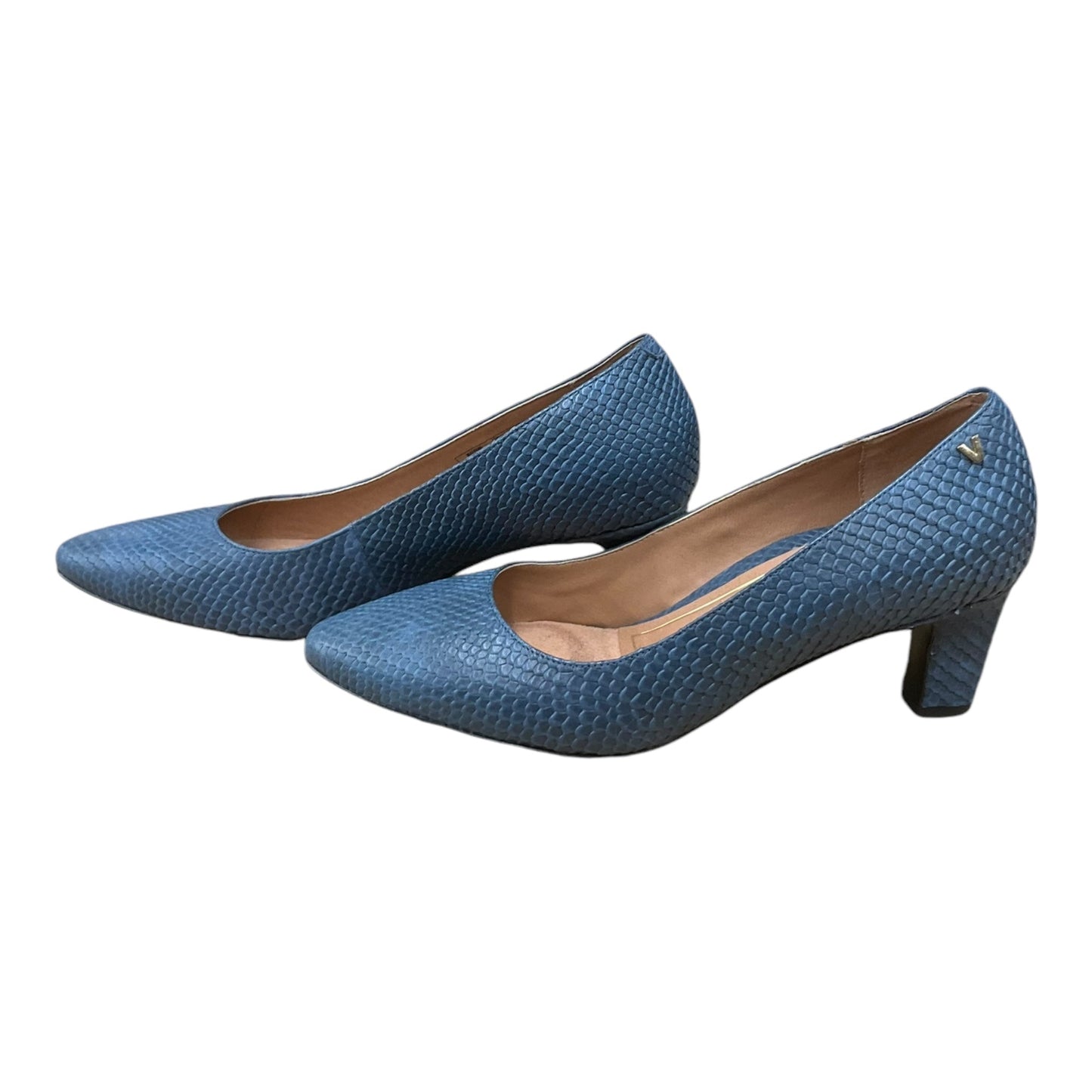 Shoes Heels Block By Vionic In Blue, Size: 8