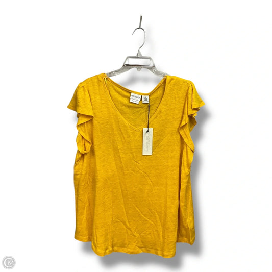 Top Short Sleeve By Rachel Zoe In Yellow, Size: 2x