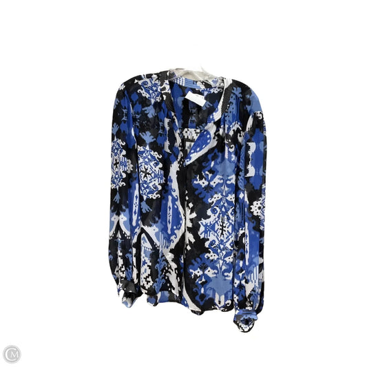 Blouse Long Sleeve By Chicos In Multi-colored, Size: Xxl