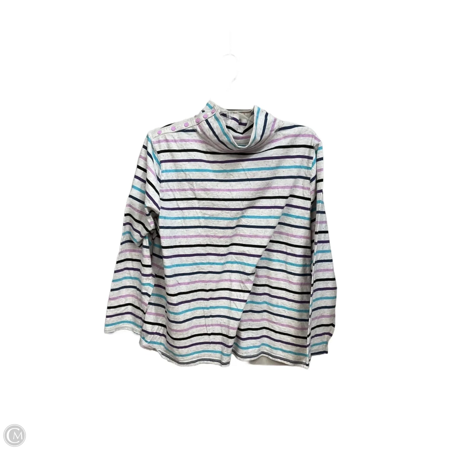 Top Long Sleeve By Talbots In Striped Pattern, Size: 2x