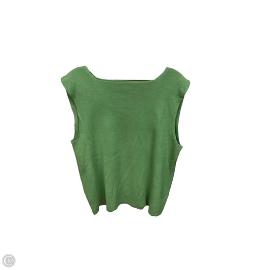 Top Sleeveless By Coldwater Creek In Green, Size: Xl