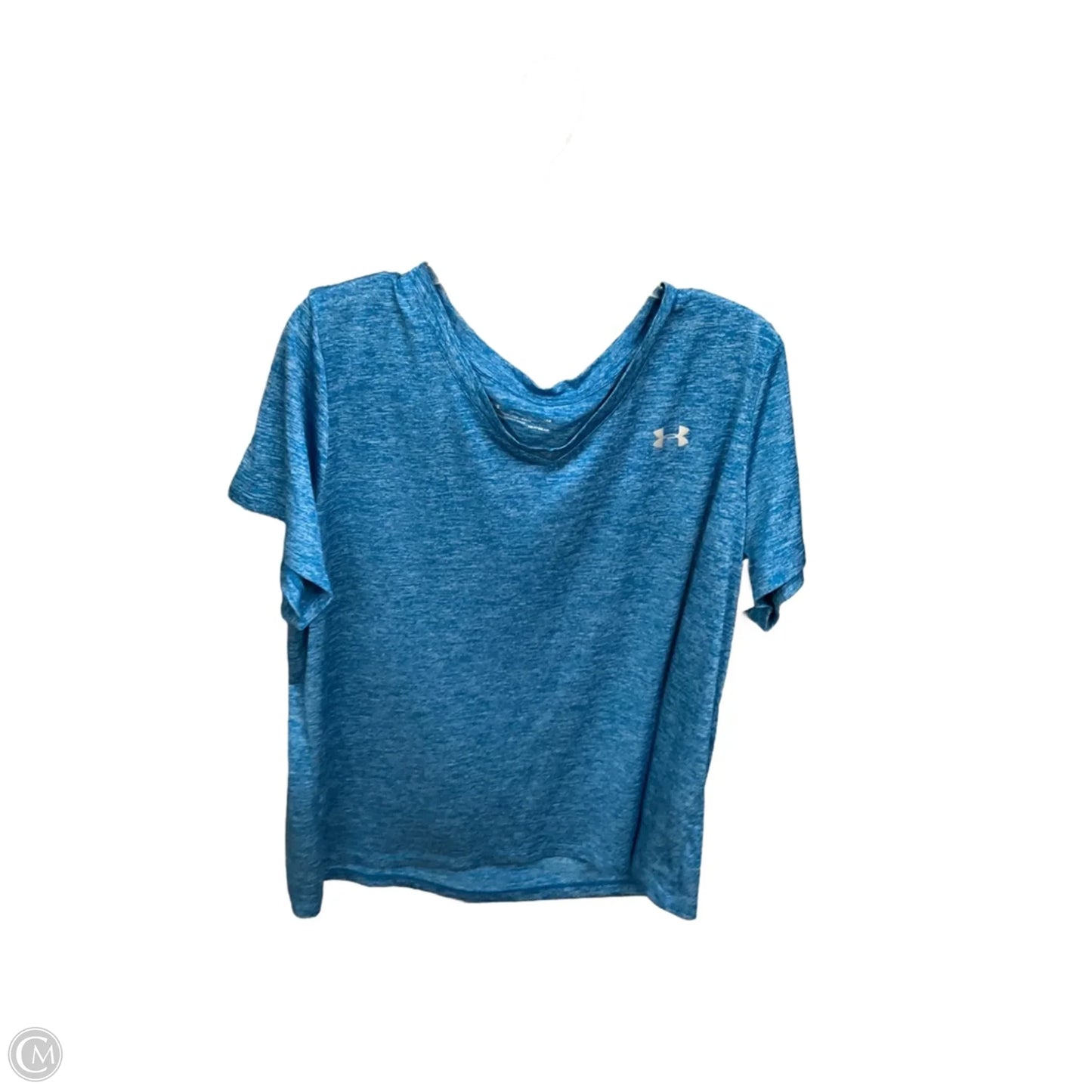 Athletic Top Short Sleeve By Under Armour In Blue, Size: 1x
