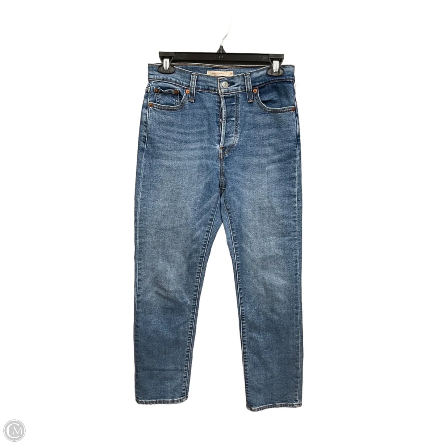 Jeans Straight By Levis In Blue Denim, Size: 2