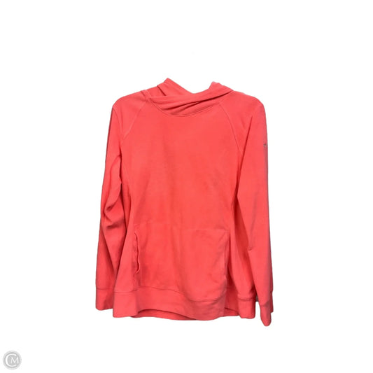 Athletic Top Long Sleeve Hoodie By Columbia In Coral, Size: L