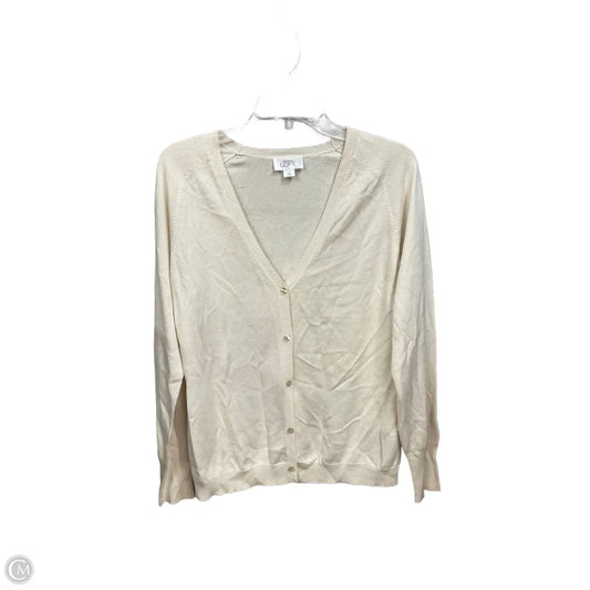 Cardigan By Loft In Cream, Size: L