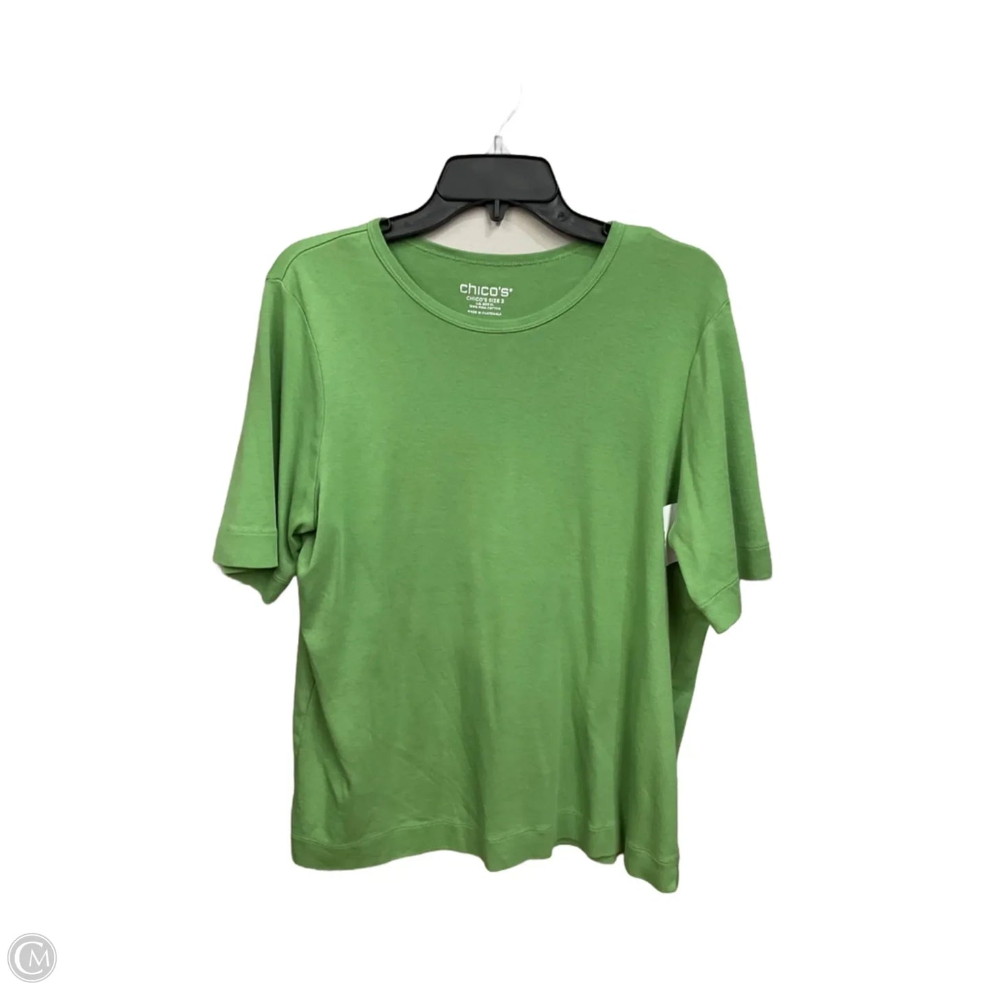 Top Short Sleeve Basic By Chicos In Green, Size: Xl