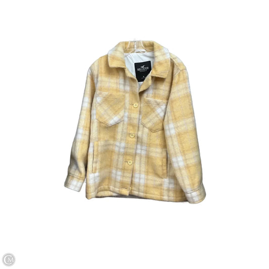 Jacket Shirt By Hollister In Plaid Pattern, Size: M