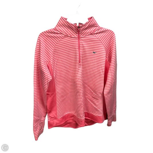 Athletic Top Long Sleeve Collar By Vineyard Vines In Striped Pattern, Size: L