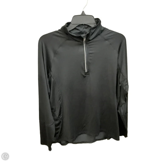 Athletic Top Long Sleeve Collar By Clothes Mentor In Black, Size: M
