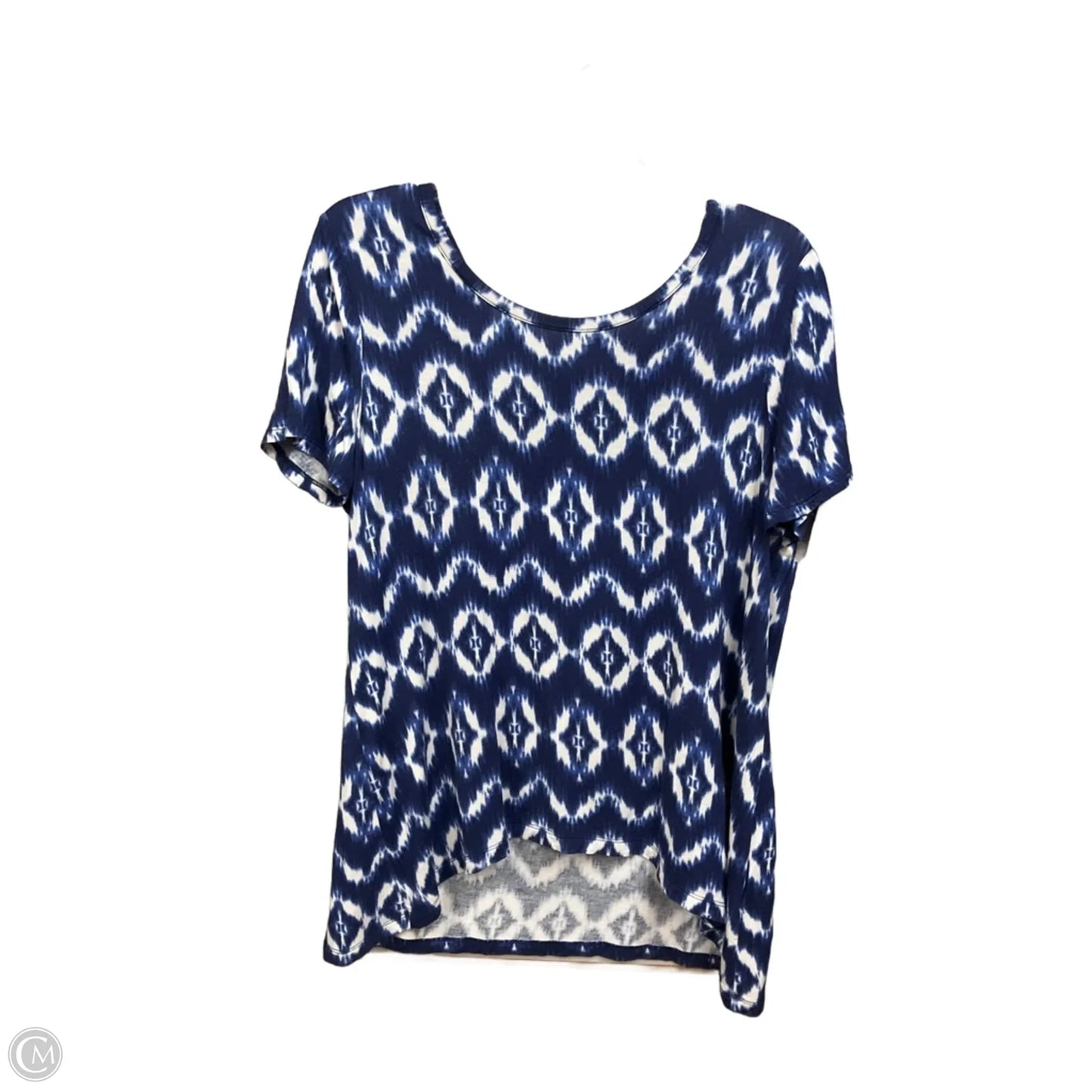 Top Short Sleeve By Sunday In Blue & White, Size: M