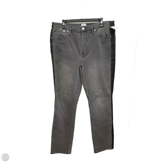 Jeans Straight By J. Crew In Grey Denim, Size: 12