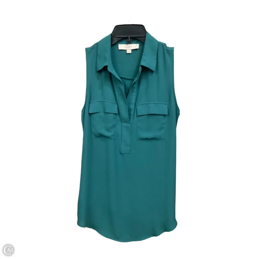 Top Sleeveless By Loft In Green, Size: Xs