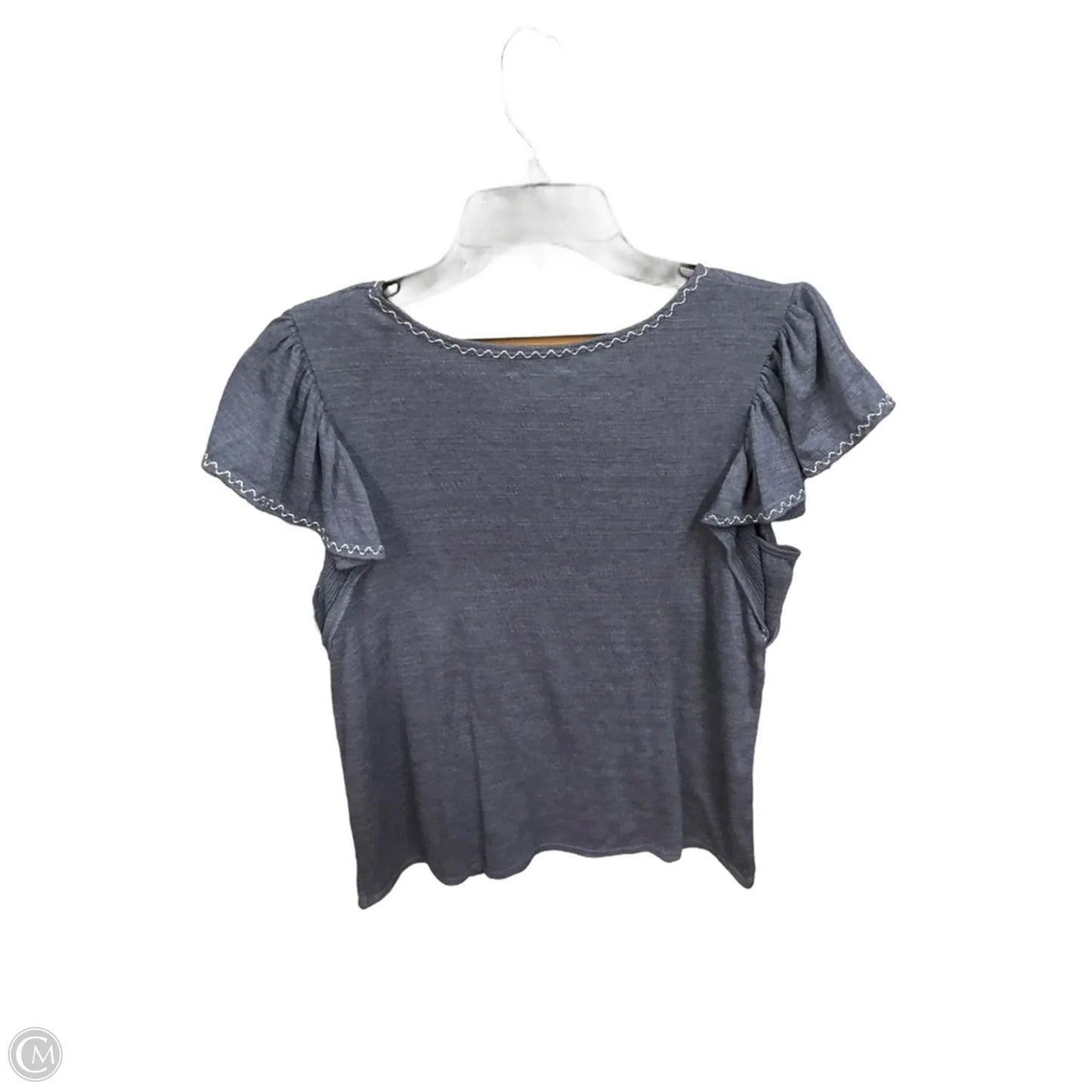 Top Short Sleeve By Max Studio In Blue, Size: S