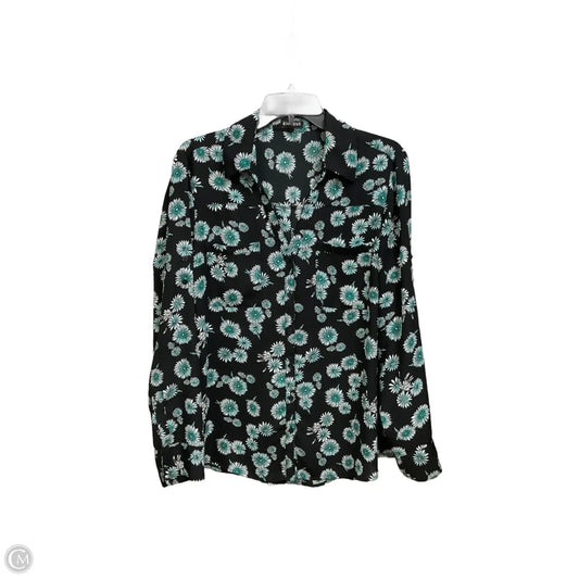 Blouse Long Sleeve By Express In Floral Print, Size: L