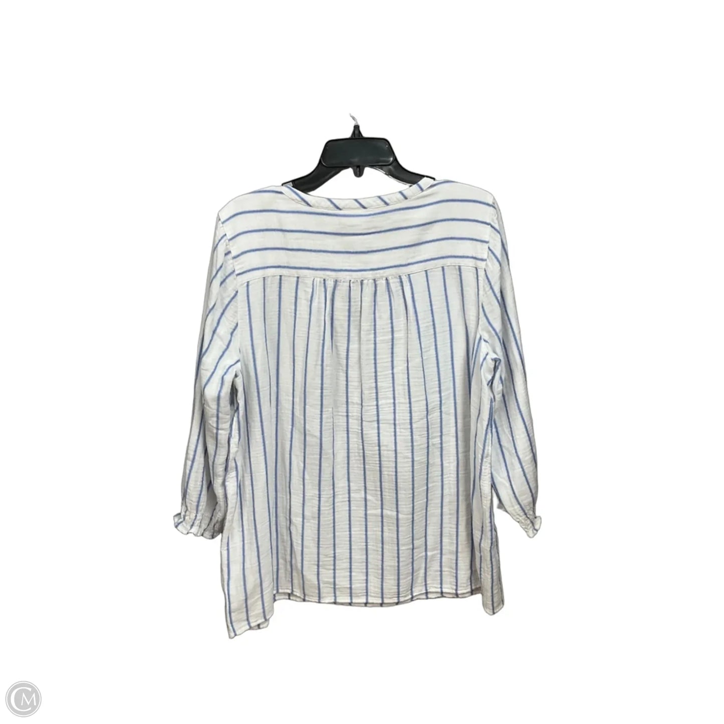 Blouse 3/4 Sleeve By J. Jill In Striped Pattern, Size: L