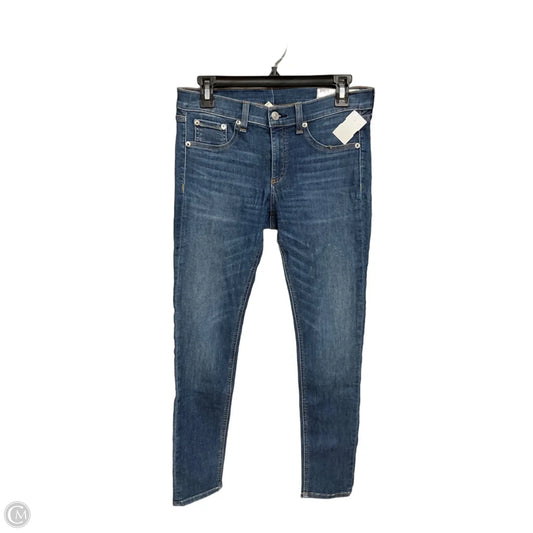 Jeans Skinny By Rag And Bone In Blue Denim, Size: 8