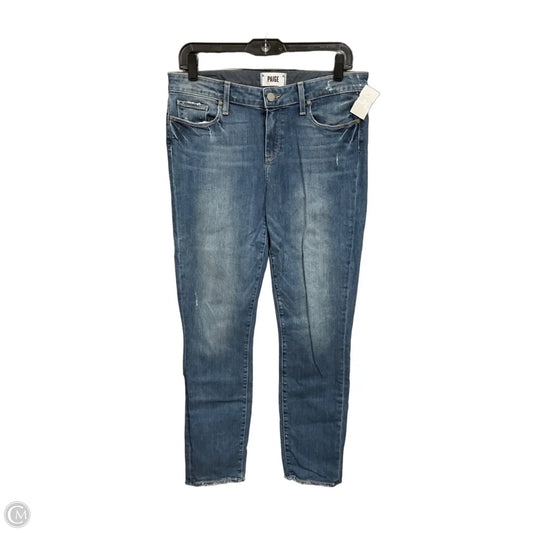 Jeans Straight By Paige In Blue Denim, Size: 10
