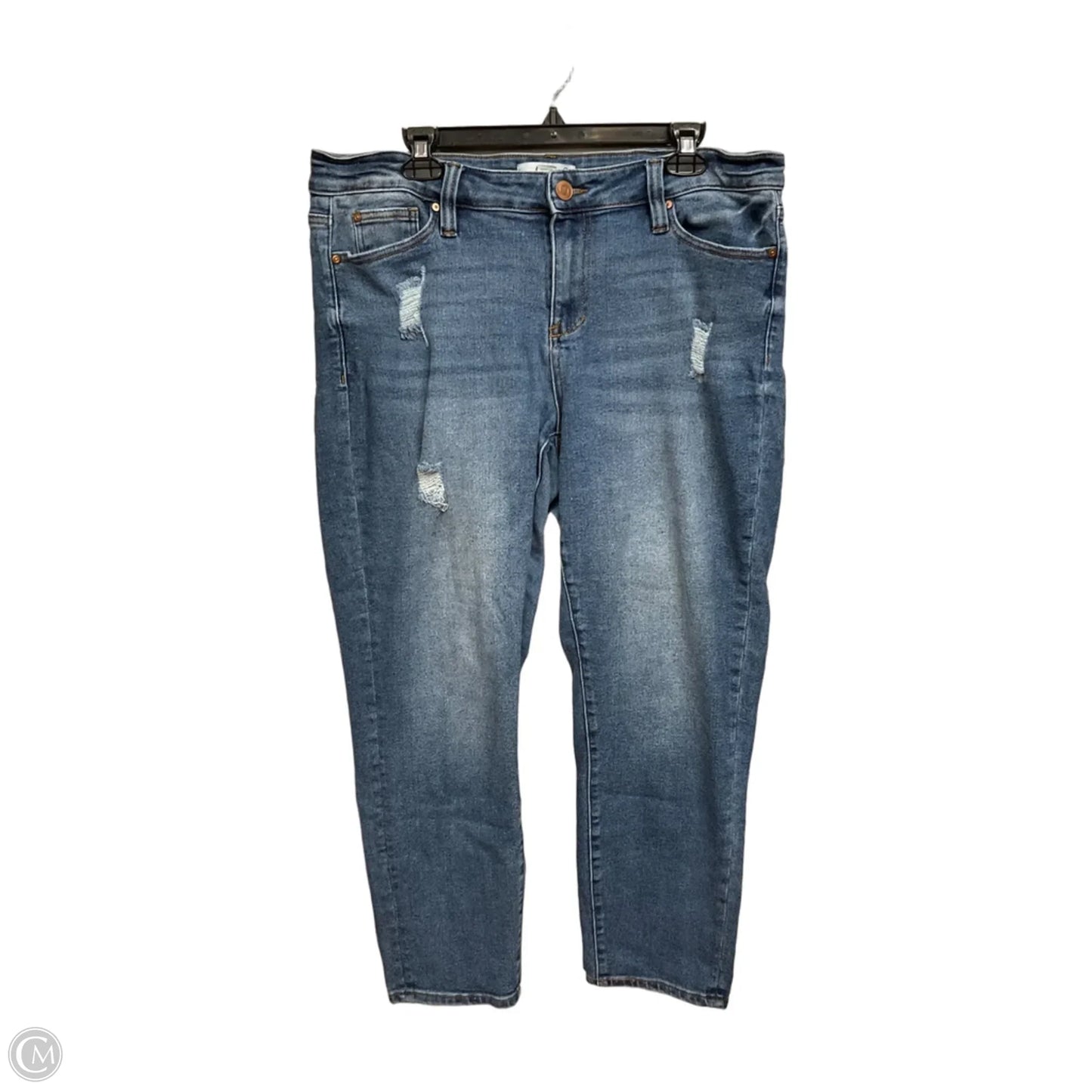 Jeans Straight By Arula In Blue Denim, Size: 14