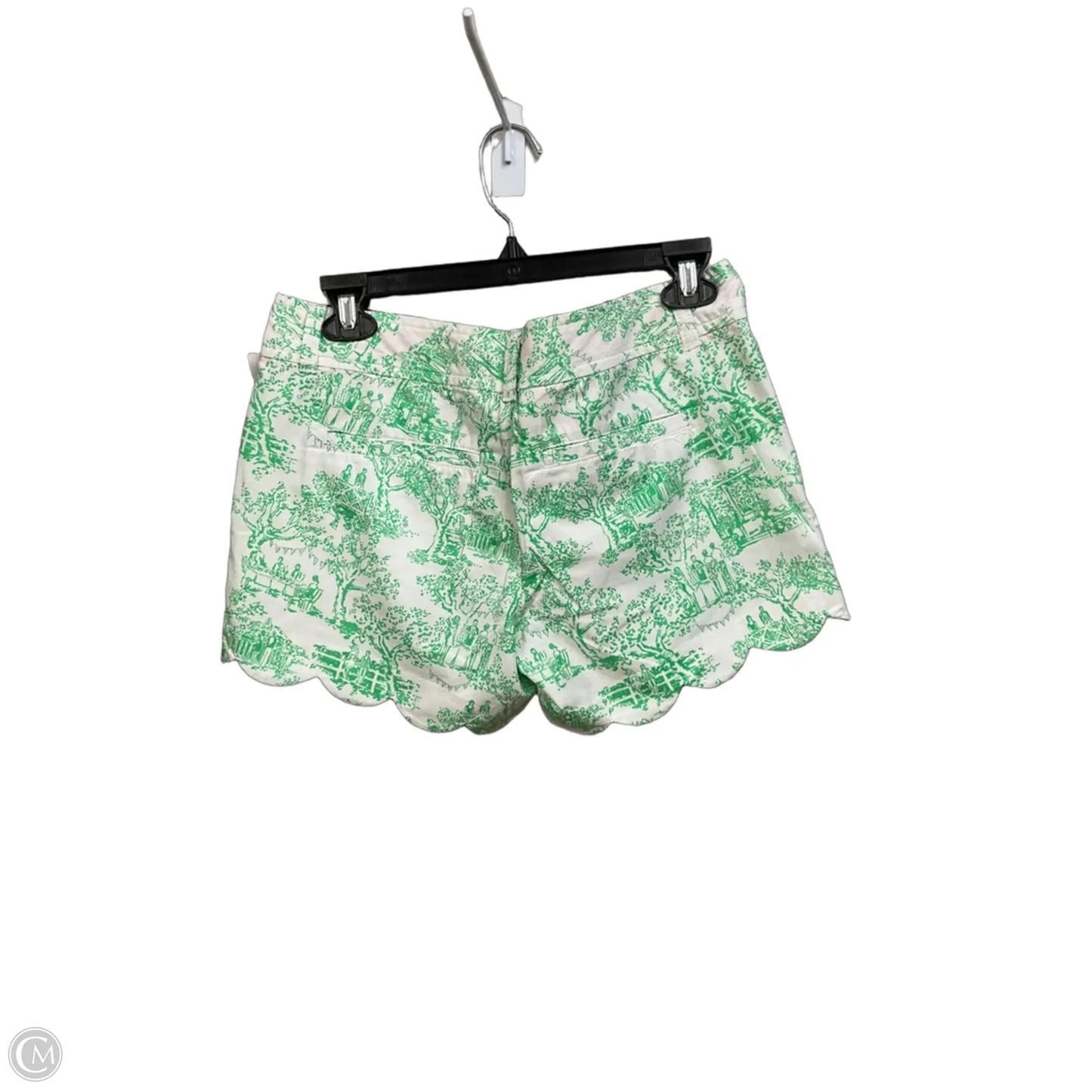 Shorts Designer By Lilly Pulitzer In Green & White, Size: 2