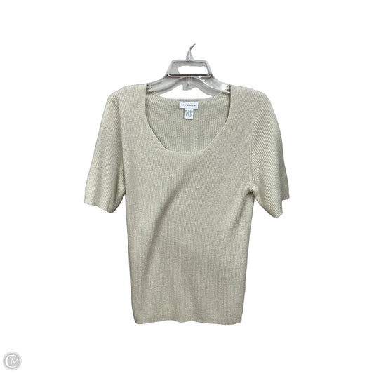 Top Short Sleeve Basic By Avenue In Beige, Size: Xl