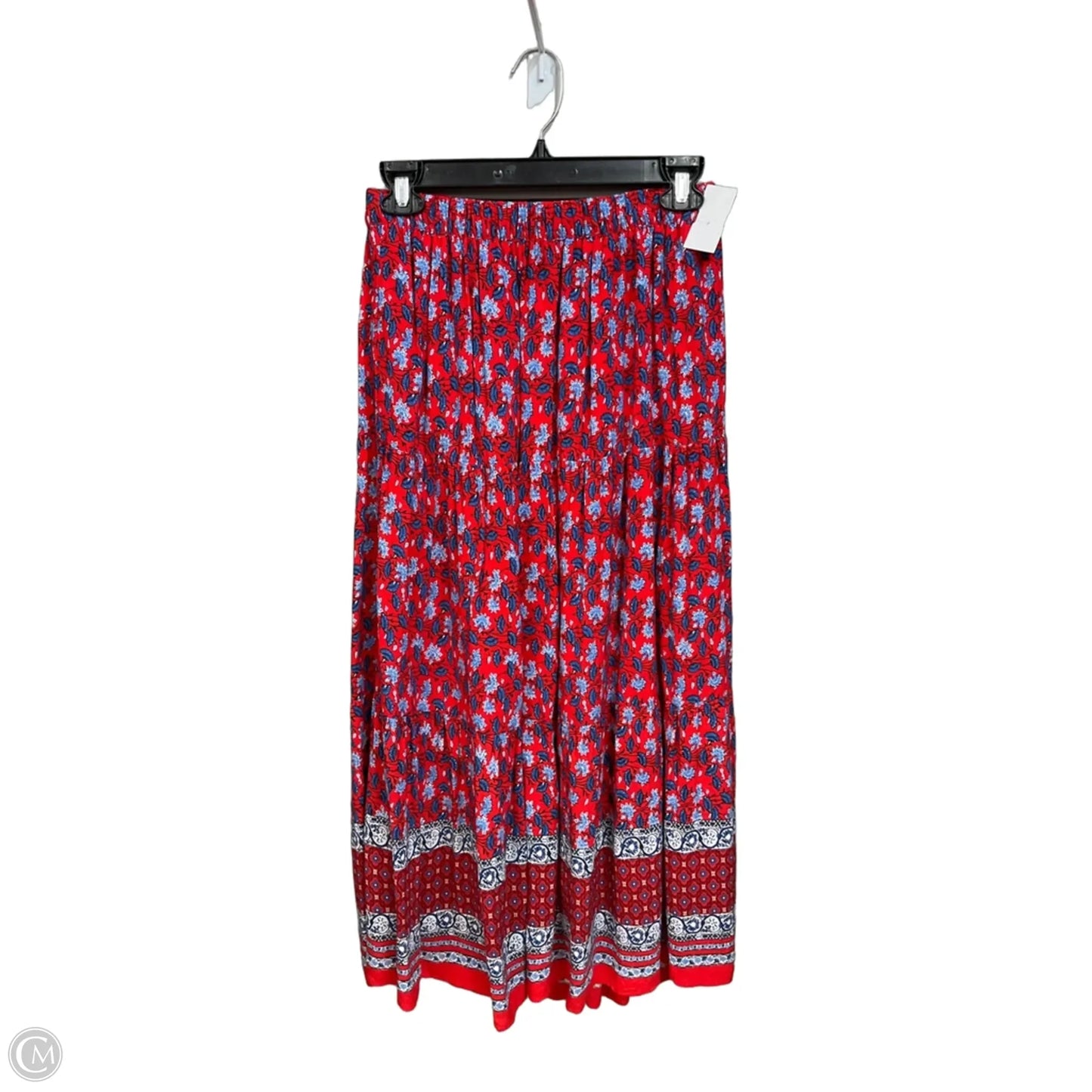 Skirt Maxi By Loft In Blue & Red, Size: 2