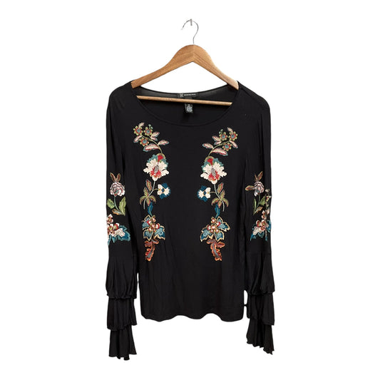 Top Long Sleeve By Inc In Black, Size: M