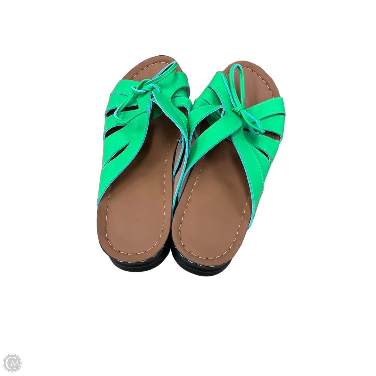 Sandals Flats By Clothes Mentor In Green, Size: 10