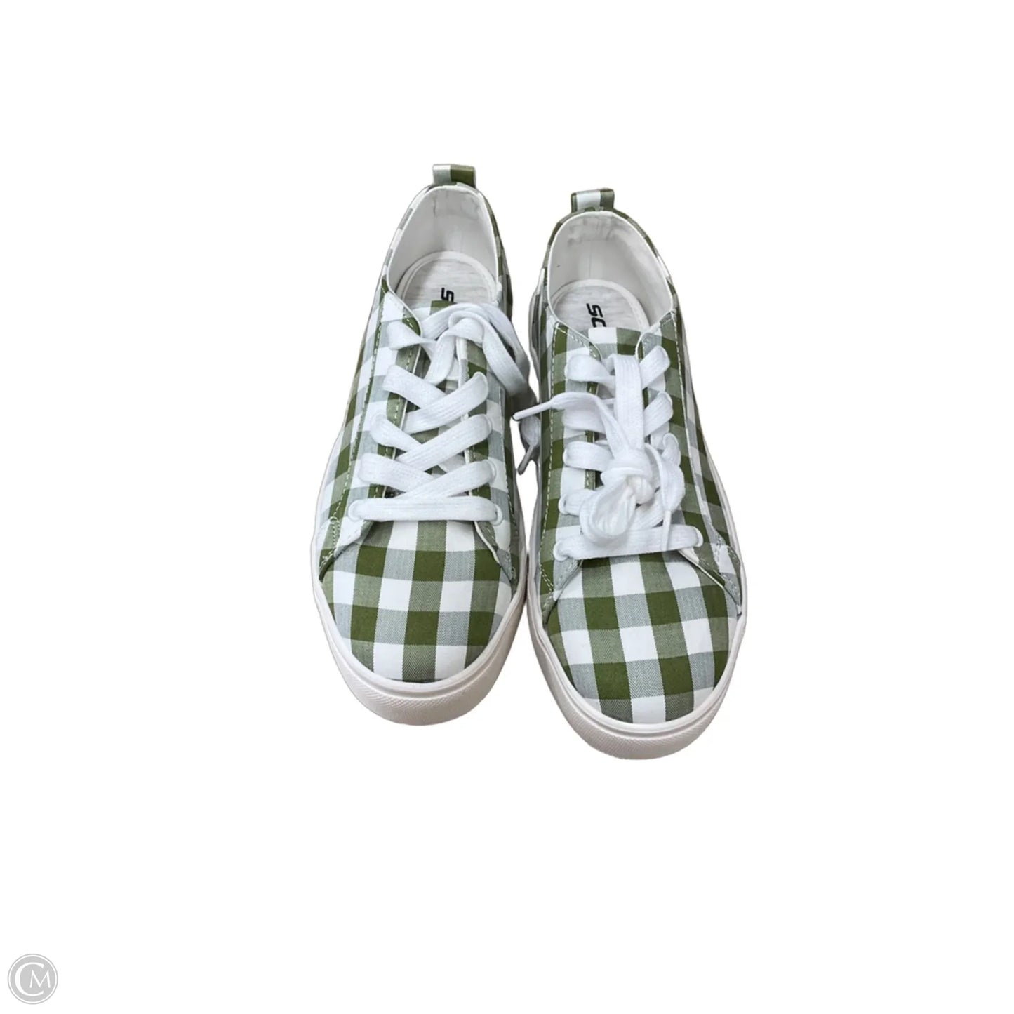 Sandals Heels Platform By Soda In Plaid Pattern, Size: 7.5
