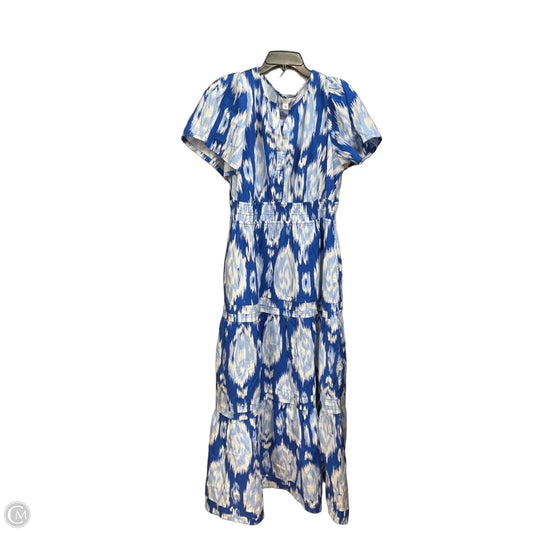 Dress Casual Maxi By Crown And Ivy In Blue & White, Size: Xl