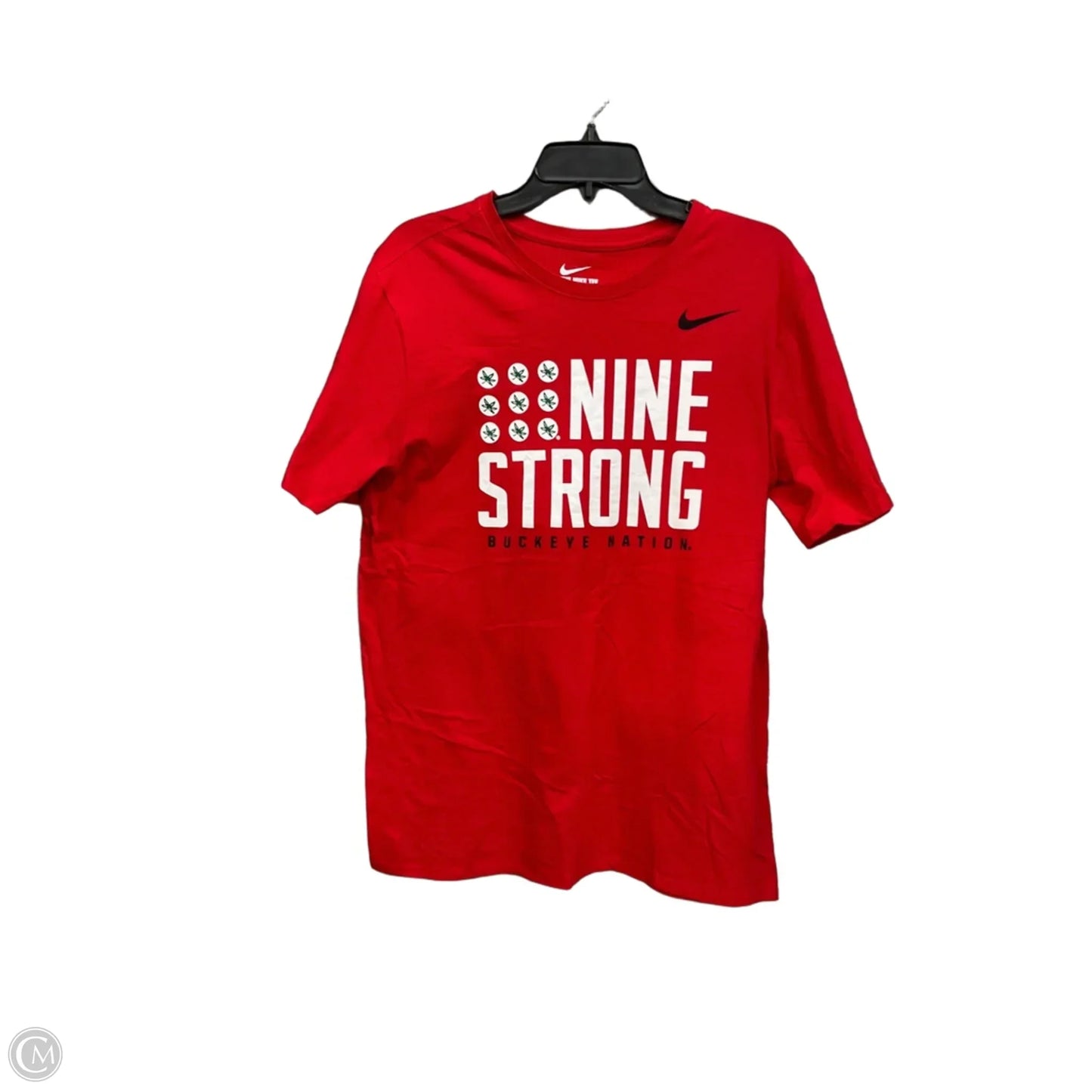Athletic Top Short Sleeve By Nike Apparel In Red, Size: L