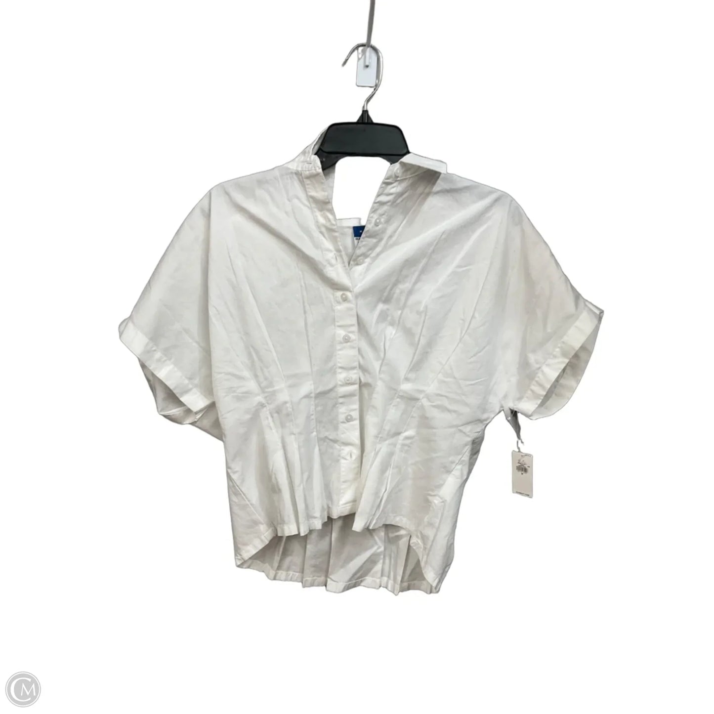 Blouse Short Sleeve By Old Navy In White, Size: M