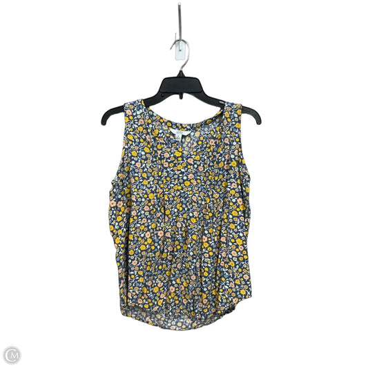 Top Sleeveless By Croft And Barrow In Floral Print, Size: M