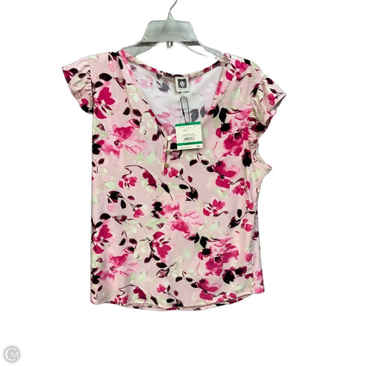 Top Sleeveless By Anne Klein In Floral Print, Size: L